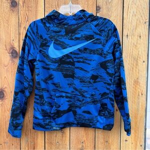 Nike Kids Camo Blue and Black Hoodie